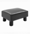 HOMCOM Ottoman Footrest Seat Chair Footstool Small PU Leather Home Office Black