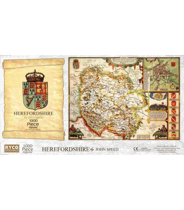 Herefordshire Historical Map 1000 Piece Jigsaw Puzzle (1610)