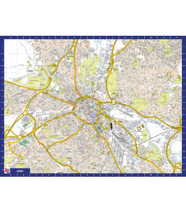 A to Z Map of  Derby 1000 Piece Jigsaw