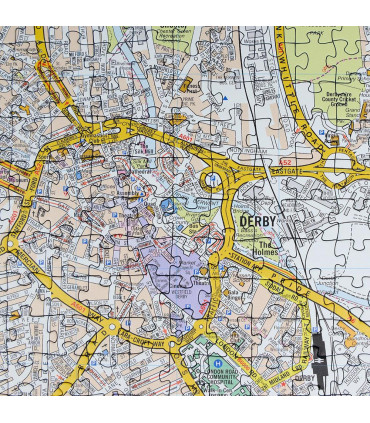 A to Z Map of  Derby 1000 Piece Jigsaw