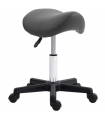 HOMCOM Saddle Stool Adjustable Rolling Salon Chair for Massage Spa Beauty Grey