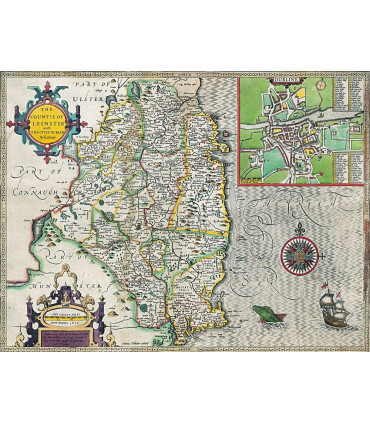 Leinster Historical Map 1000 Piece Jigsaw Puzzle (1610)