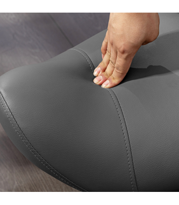 HOMCOM Saddle Stool Adjustable Rolling Salon Chair for Massage Spa Beauty Grey