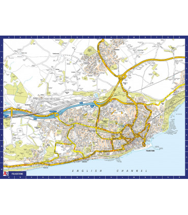 A to Z Map of  Folkestone 1000 Piece Jigsaw