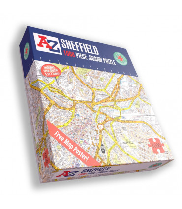 A to Z Map of  Sheffield 1000 Piece Jigsaw