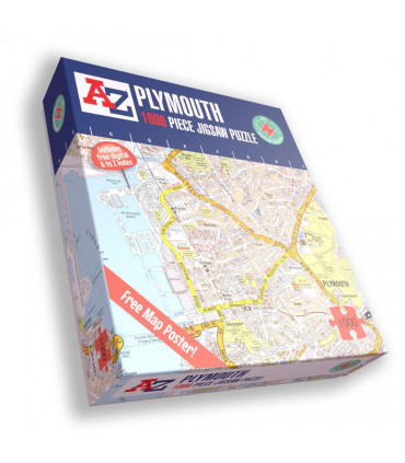 A to Z Map of  Plymouth 1000 Piece Jigsaw