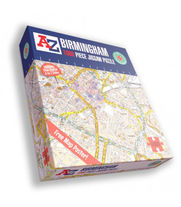 A to Z Map of  Birmingham 1000 Piece Jigsaw