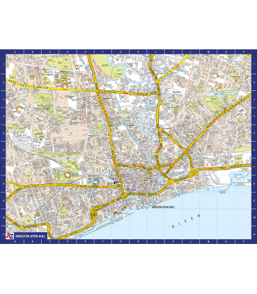 A to Z Map of  Kingston Upon Hull 1000 Piece Jigsaw