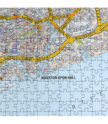 A to Z Map of  Kingston Upon Hull 1000 Piece Jigsaw