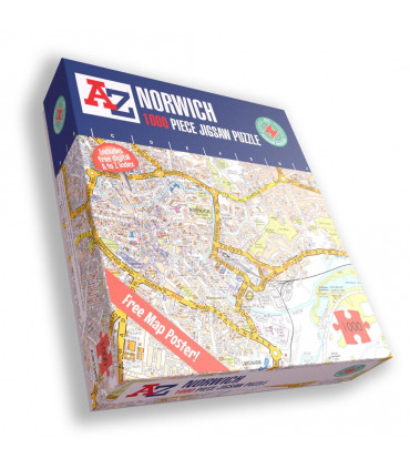 A to Z Map of  Norwich 1000 Piece Jigsaw