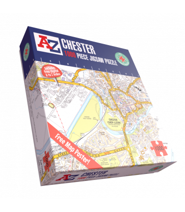 A to Z Map of  Chester 1000 Piece Jigsaw