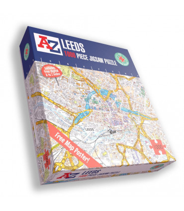 A to Z Map of  Leeds 1000 Piece Jigsaw