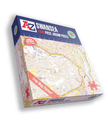 A to Z Map of  Swansea 1000 Piece Jigsaw