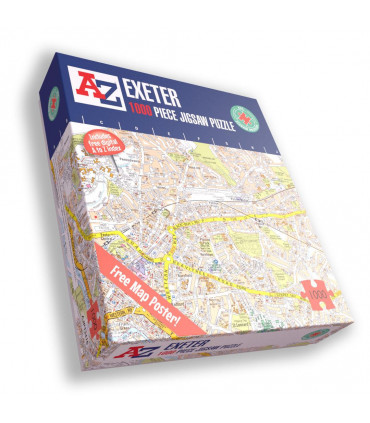 A to Z Map of  Exeter 1000 Piece Jigsaw