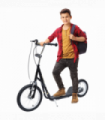 HOMCOM Teen Scooter Adjustable Height Dual Brakes Rubber Wheels Kickstand,