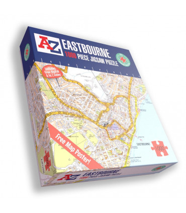 A to Z Map of  Eastbourne 1000 Piece Jigsaw