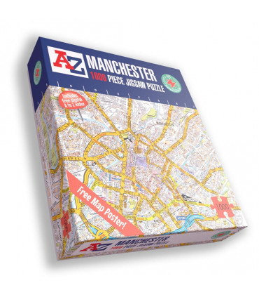A to Z Map of  Manchester 1000 Piece Jigsaw