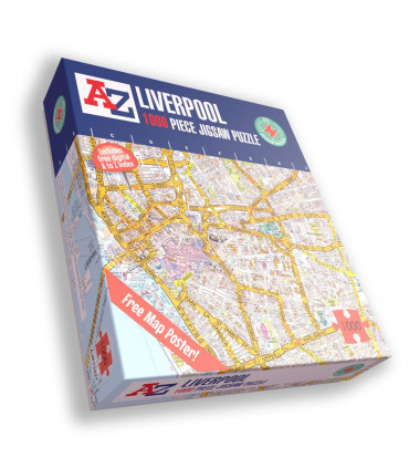 A to Z Map of  Liverpool 1000 Piece Jigsaw