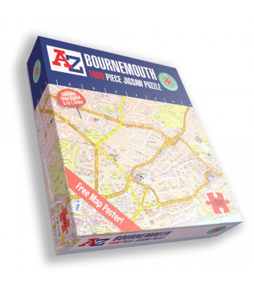 A to Z Map of  Bournemouth 1000 Piece Jigsaw
