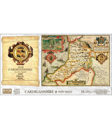 Cardiganshire Historical Map 1000 Piece Jigsaw Puzzle (1610)