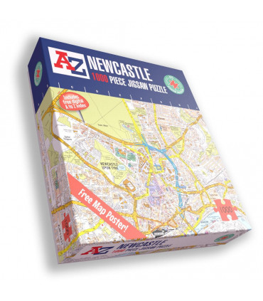 A to Z Map of  Newcastle 1000 Piece Jigsaw
