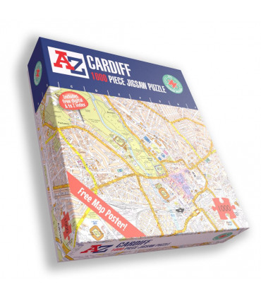 A to Z Map of  Cardiff 1000 Piece Jigsaw
