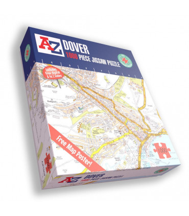A to Z Map of  Dover 1000 Piece Jigsaw