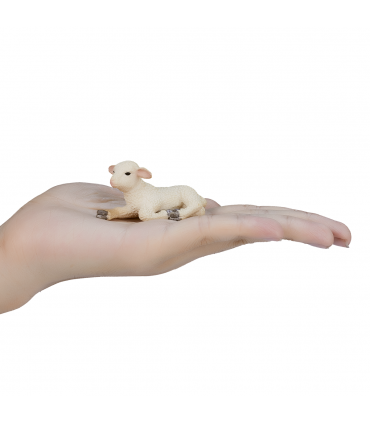 Lamb Lying Down Toy  Farm Animal Figurine