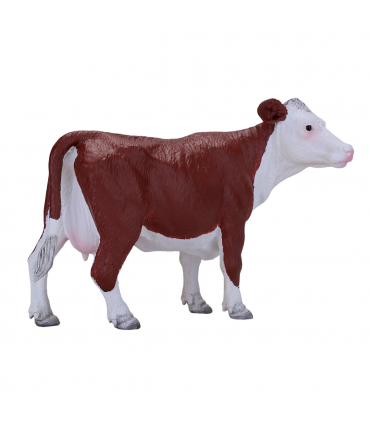 Hereford Cow Toy  Realistic Farm Animal Figurine
