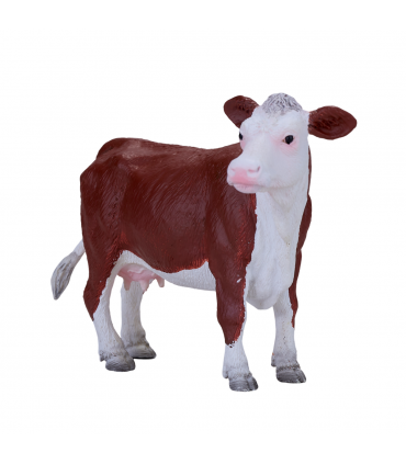 Hereford Cow Toy  Realistic Farm Animal Figurine