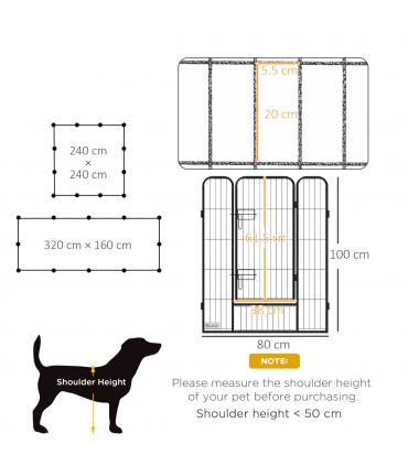 Heavy Duty Puppy Play Pen, 12 Panels Pet Exercise Pen, for Indoors, Outdoors