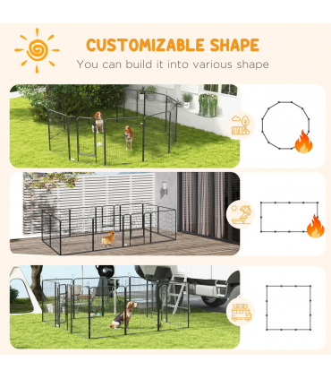 Heavy Duty Puppy Play Pen, 12 Panels Pet Exercise Pen, for Indoors, Outdoors