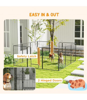Heavy Duty Puppy Play Pen, 12 Panels Pet Exercise Pen, for Indoors, Outdoors