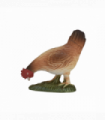 Hen Eating Toy  Farmyard Animal Figurine