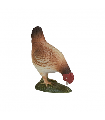 Hen Eating Toy  Farmyard Animal Figurine