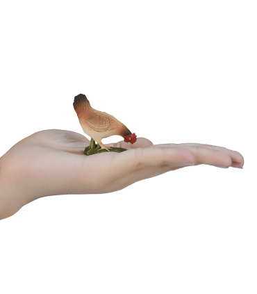 Hen Eating Toy  Farmyard Animal Figurine