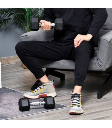 Hexagonal Dumbbells Kit Weight Lifting Exercise for Home Fitness 2x6kg HOMCOM