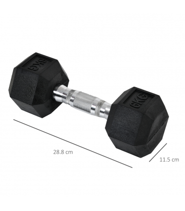 Hexagonal Dumbbells Kit Weight Lifting Exercise for Home Fitness 2x6kg HOMCOM