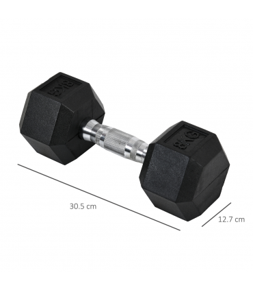 Hexagonal Dumbbells Kit Weight Lifting Exercise for Home Fitness 2x8kg HOMCOM