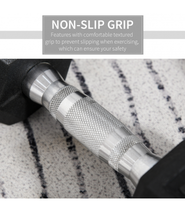 Hexagonal Dumbbells Kit Weight Lifting Exercise for Home Fitness 2x8kg HOMCOM