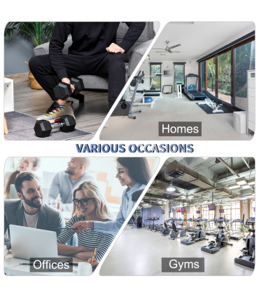 Hexagonal Dumbbells Kit Weight Lifting Exercise for Home Fitness 2x8kg HOMCOM