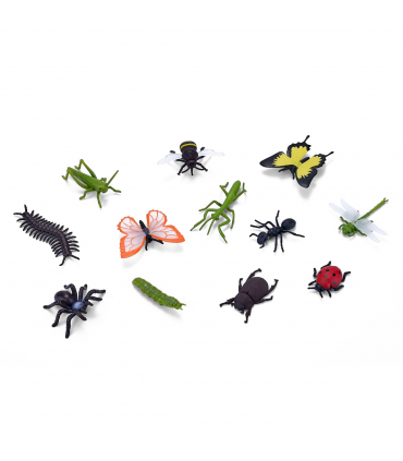 Insects and Spiders Mini Worlds Playset  12pc Bug Figures