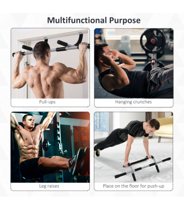 Indoor Fitness Door Horizontal Bar Pull-ups Home Gym Upper Body Workout HOMCOM