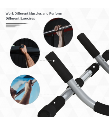 Indoor Fitness Door Horizontal Bar Pull-ups Home Gym Upper Body Workout HOMCOM