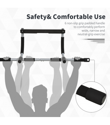 Indoor Fitness Door Horizontal Bar Pull-ups Home Gym Upper Body Workout HOMCOM