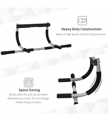 Indoor Fitness Door Horizontal Bar Pull-ups Home Gym Upper Body Workout HOMCOM