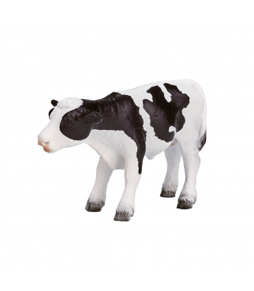 Holstein Calf Standing Toy  Realistic Farm Animal Figurine