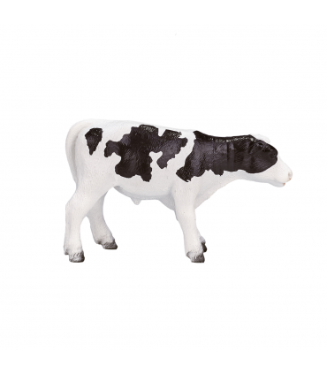 Holstein Calf Standing Toy  Realistic Farm Animal Figurine
