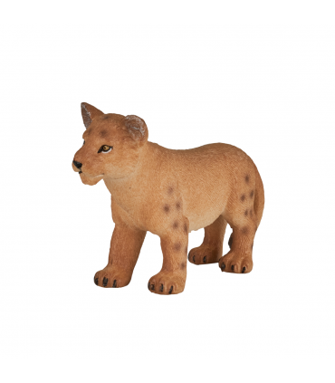 Lion Cub Standing Toy  Realistic Big Cat Figurine