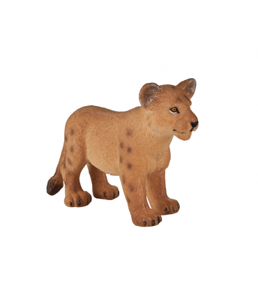 Lion Cub Standing Toy  Realistic Big Cat Figurine
